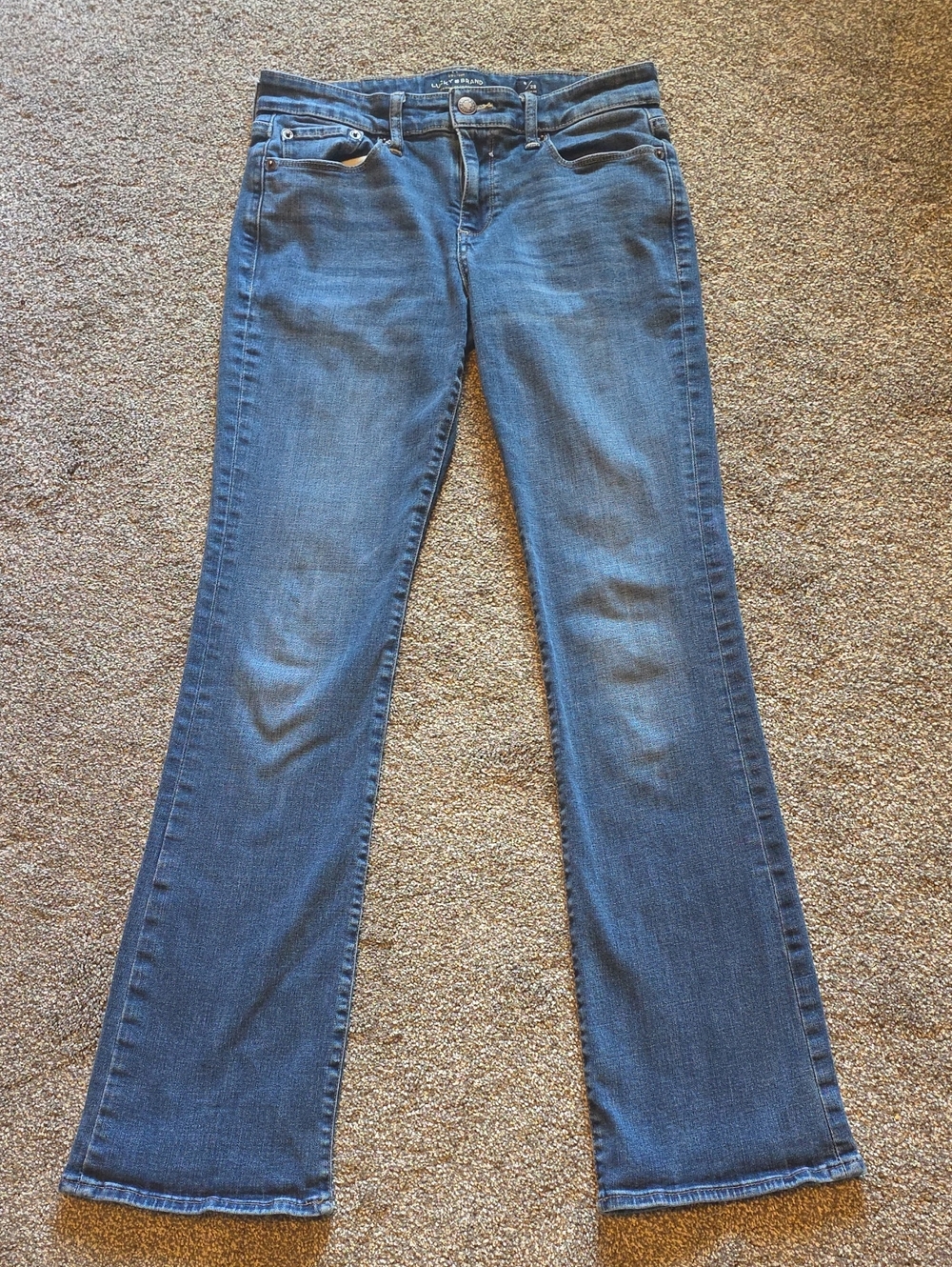 Lucky Brand Blue Flared Wide-Leg Jeans